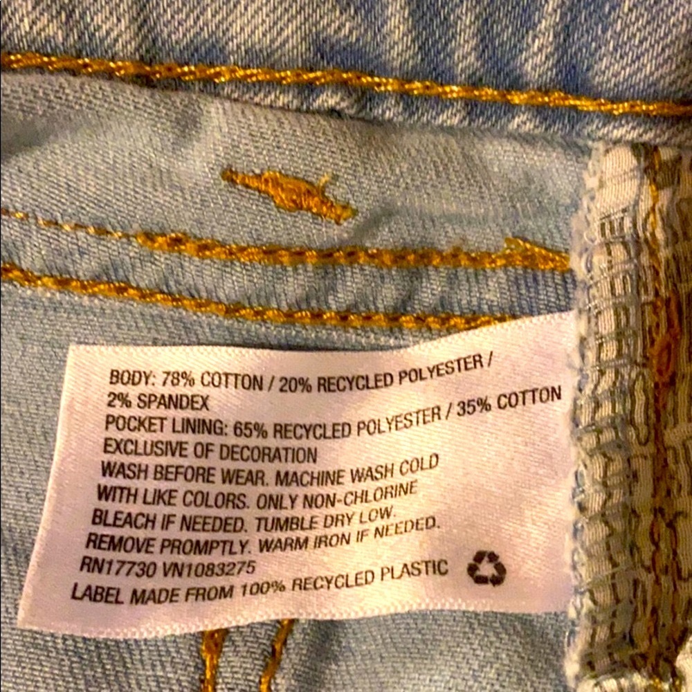 Cat & Jack Demin short whit patches Size10/12 - Picture 6 of 8